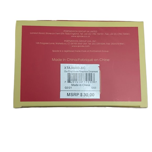 Spode Our First Home Ornament Ceramic Fireplace Stockings 2021 - Picture 10 of 11